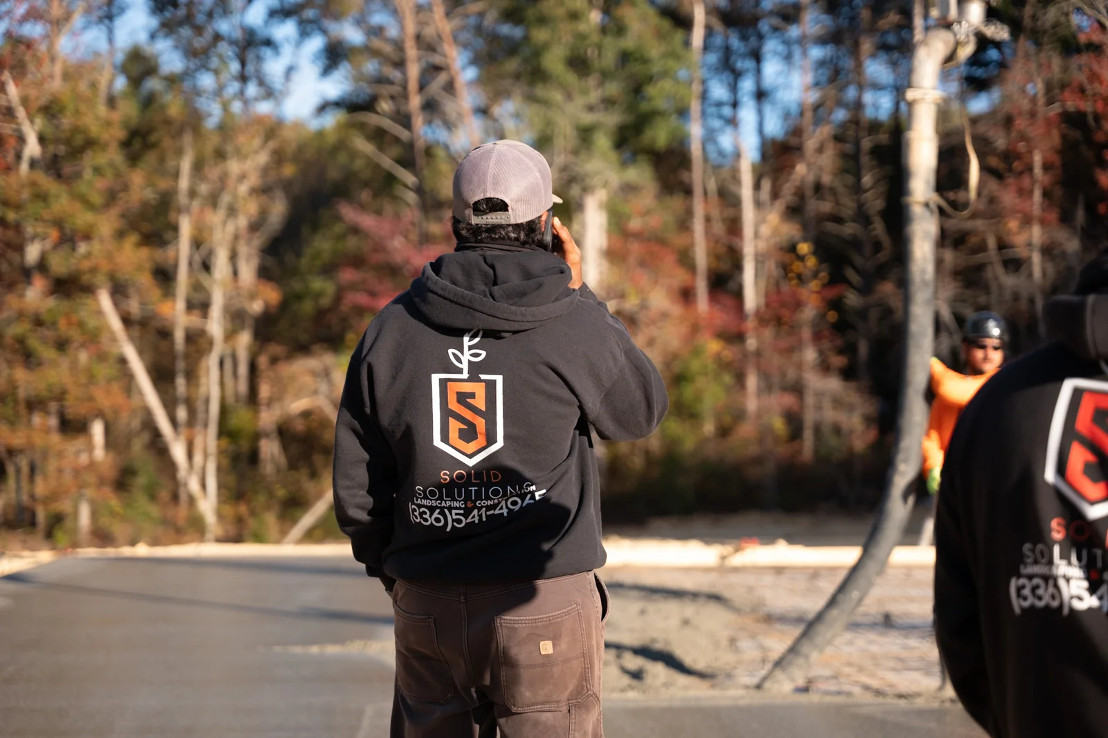 Solid Solutions crew member at a concrete project