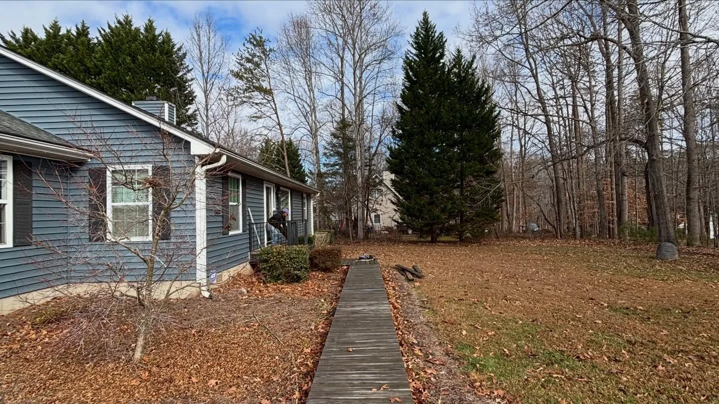 Original timber walkway before the new concrete work